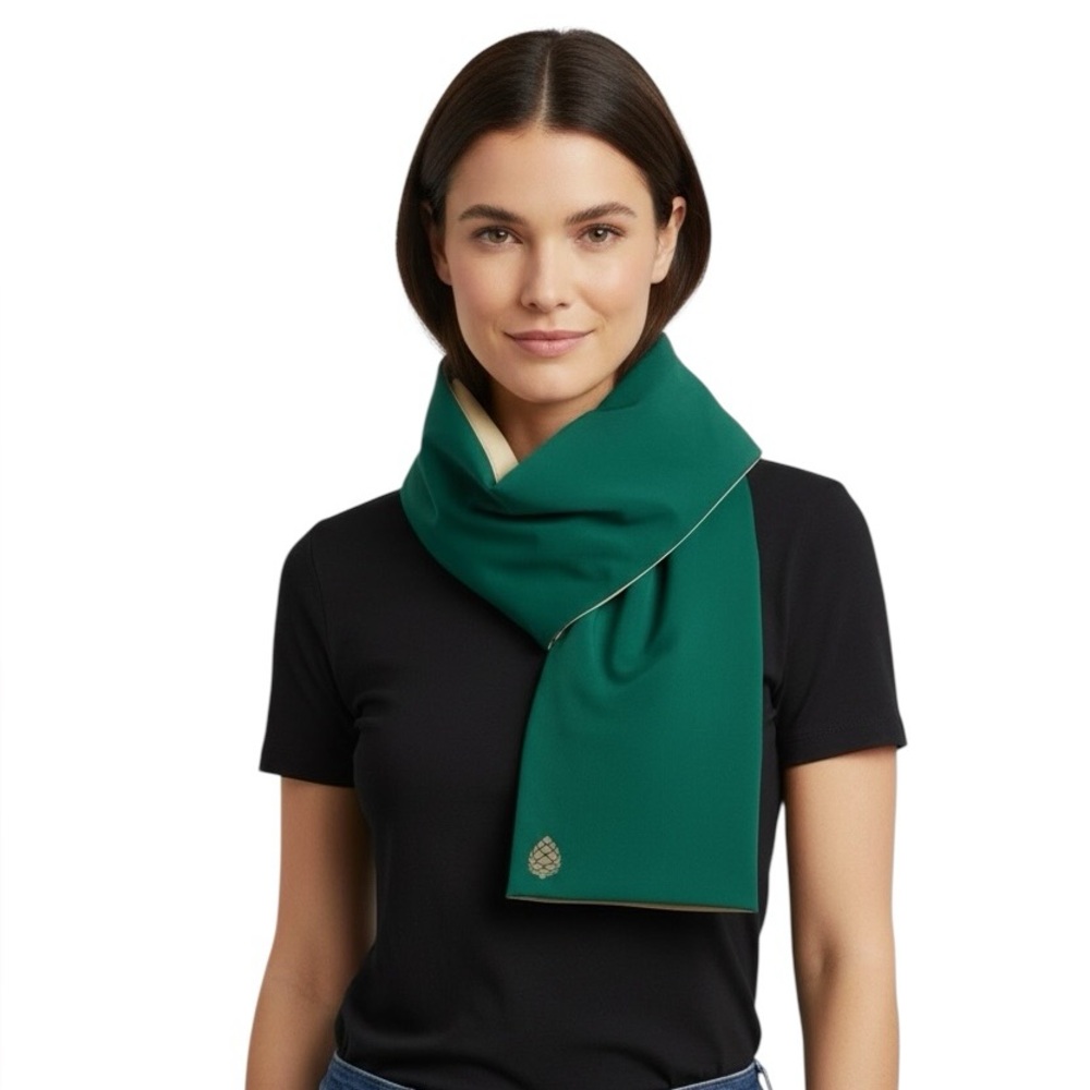 Stio Fernos Insulated Performance Scarf Dark Green Pocket Womens Unisex NEW